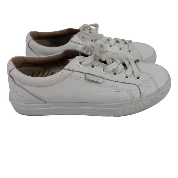 Taos Plim Soul Lux Leather Sneakers Shoes White Lace Up Support Comfort Size 8 - Picture 8 of 10